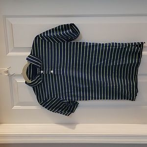 Childrens Place navy striped lime polo large 10/12